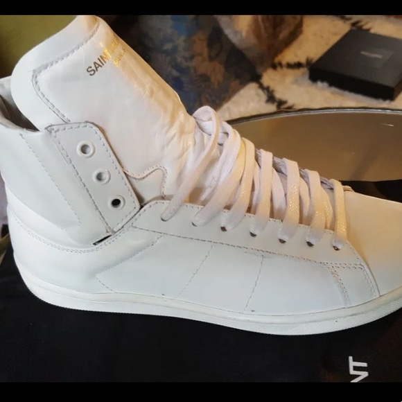Ysl Saint Laurent white shoes